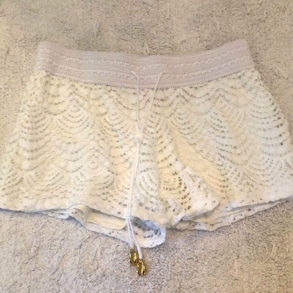 White crochet shorts by Lilly Pulitzer